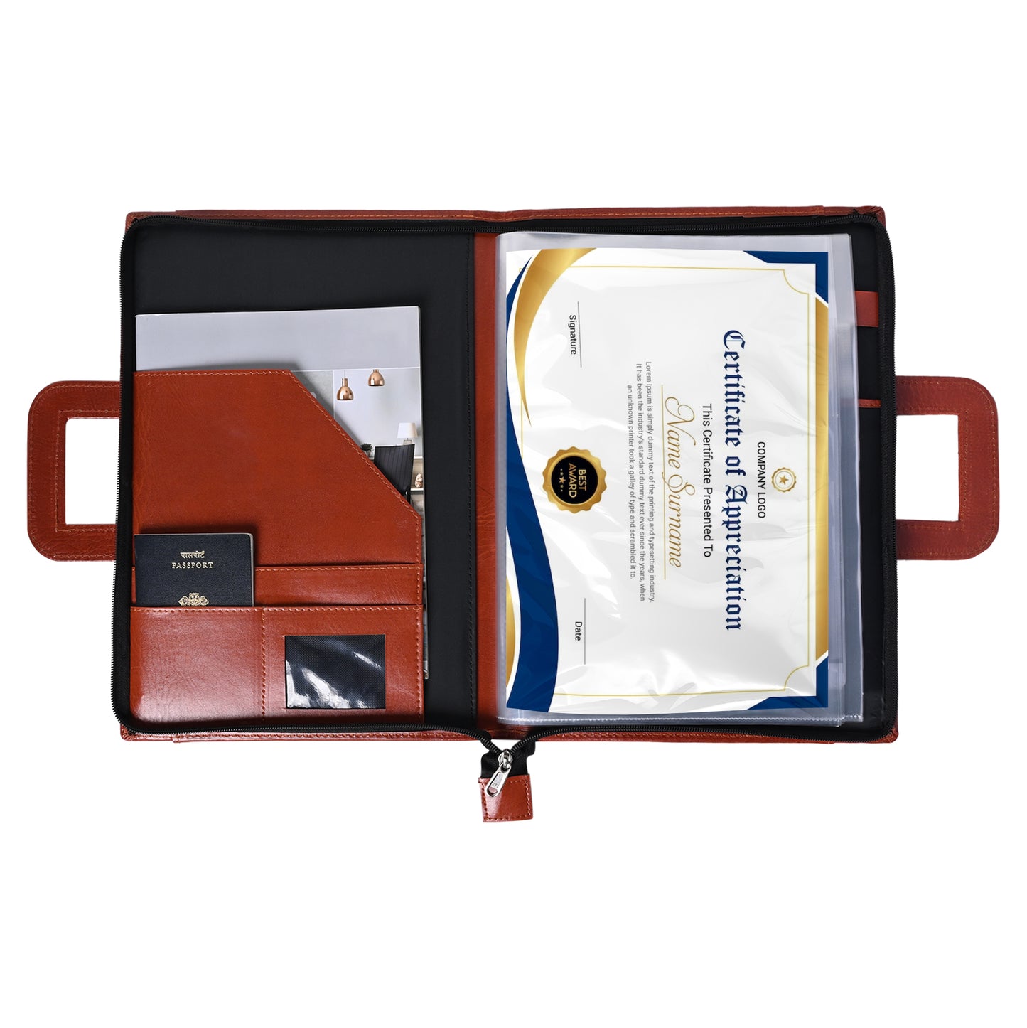 Premium Document File Folder with Handle - B4 Size (Bigger Than A4 and Legal) for 40 Professional Documents